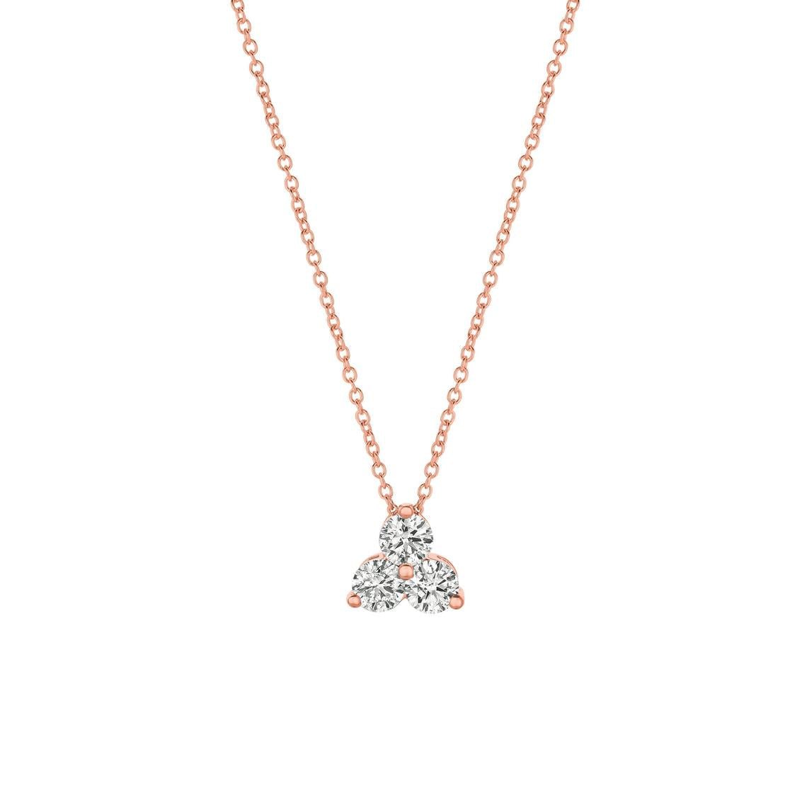 14K Diamond Cluster Necklace - Nolita