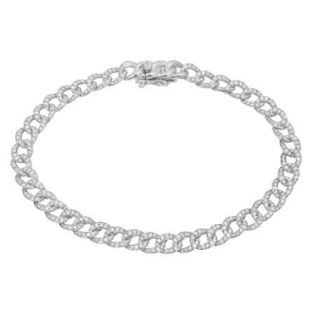 14K Diamond Cuban Link Bracelet - Nolita