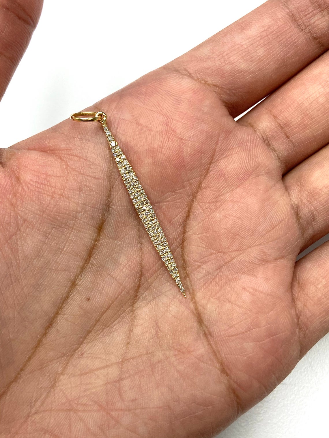 14K Diamond Dagger Charm - Nolita