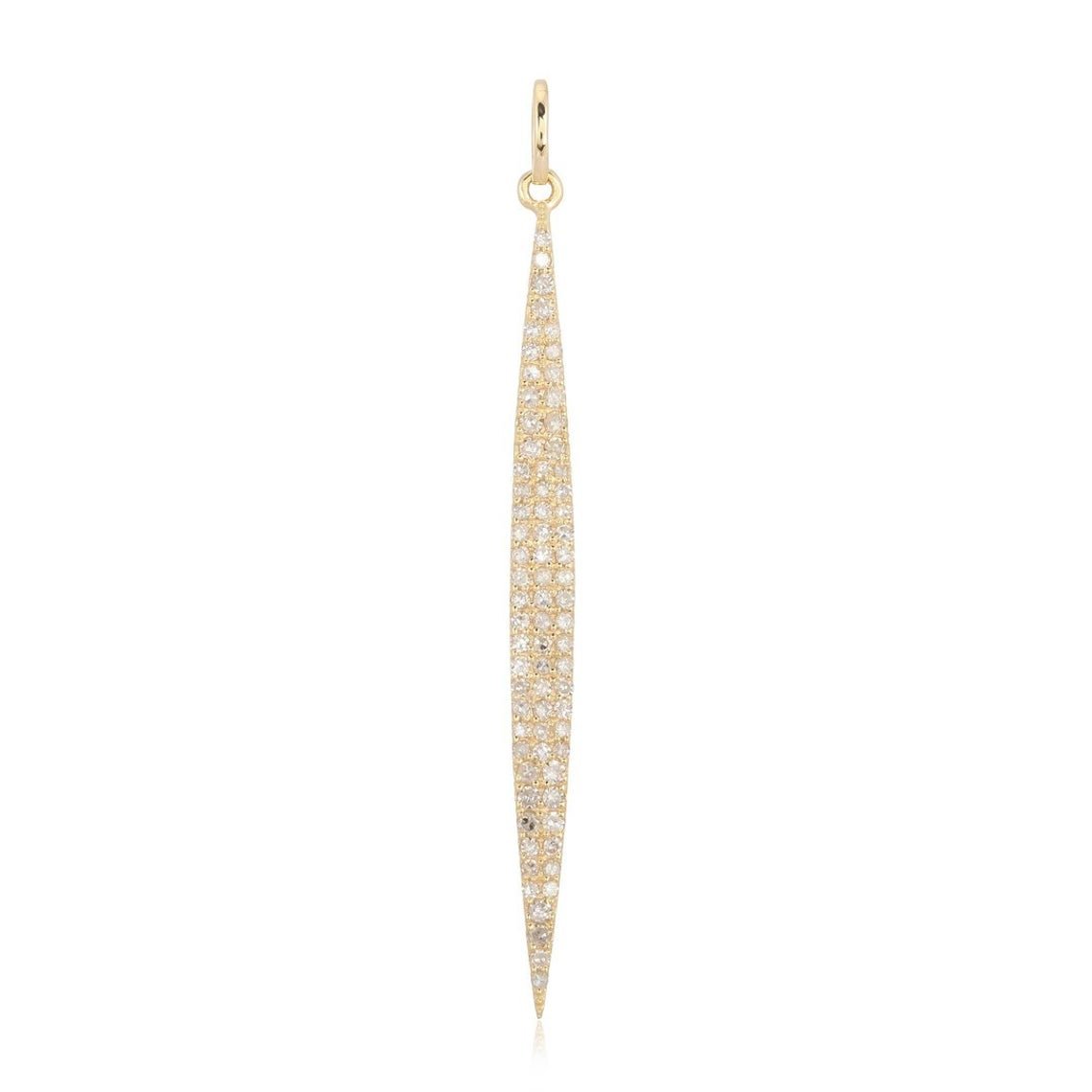 14K Diamond Dagger Charm - Nolita