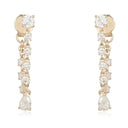 14K Diamond Dangle Chain Earrings - Nolita
