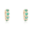 14K Diamond Heart Huggies - Nolita