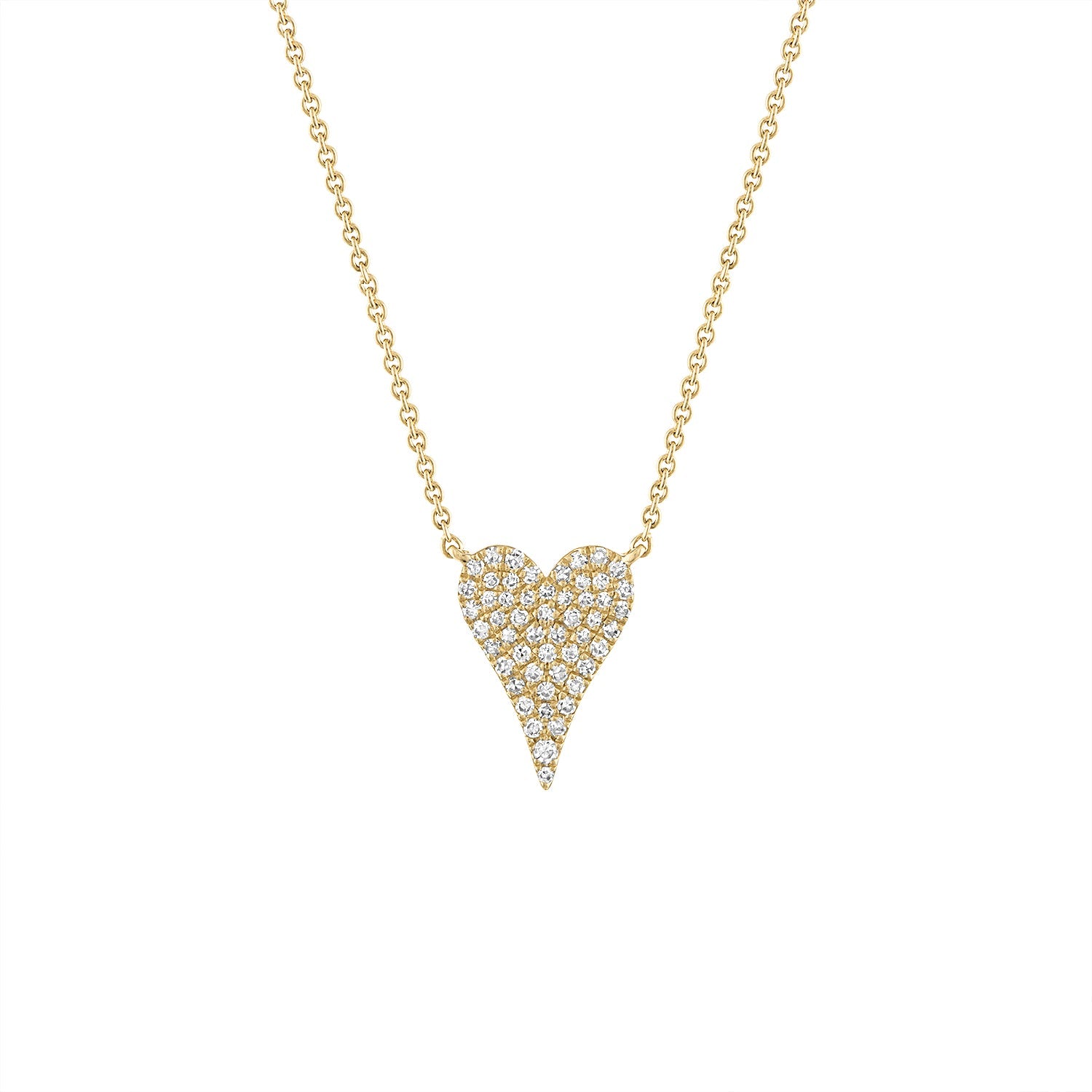 14K Diamond Heart Necklace - Nolita