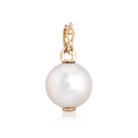 14K Diamond Heart Pearl Charm - Nolita