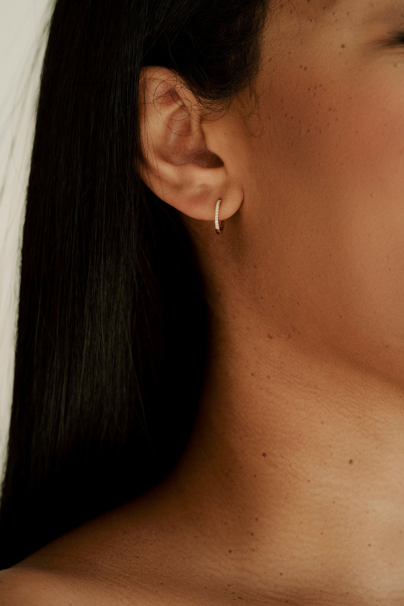 14K Diamond Hoops - Nolita