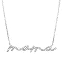 14K Diamond Mama Necklace - Script - Nolita