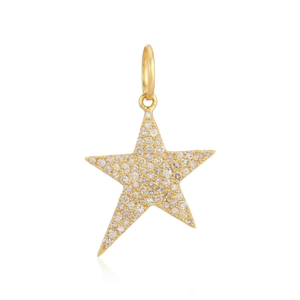 14K Diamond Shooting Star Charm