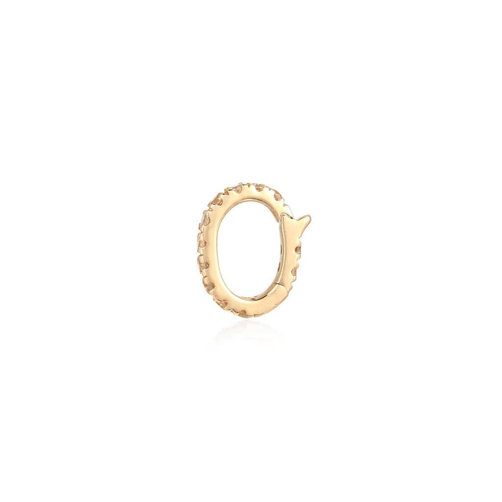 14K Diamond Small Lock - Nolita