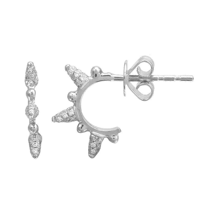 14K Diamond Spike Earrings - Nolita