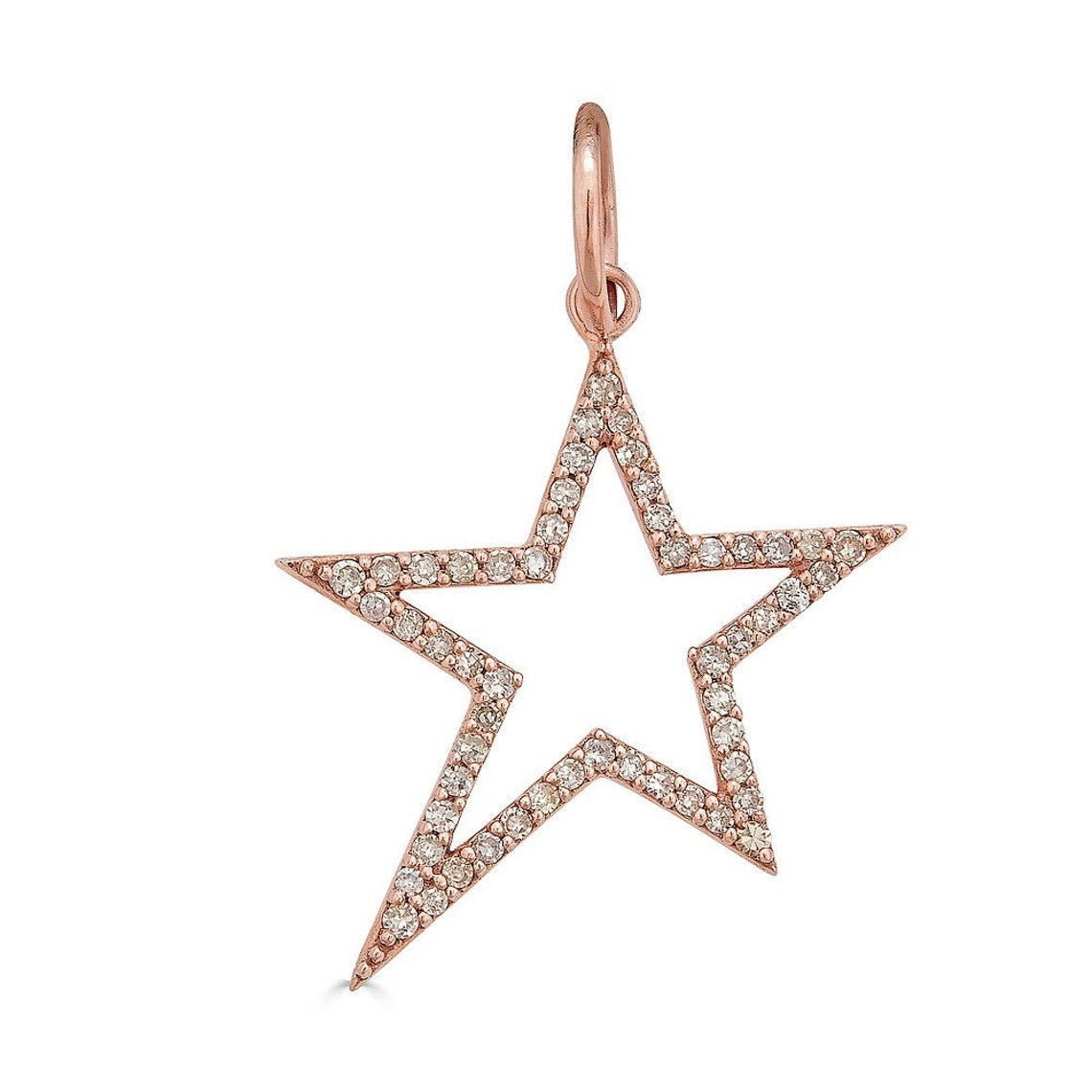 14K Diamond Star Charm - Nolita