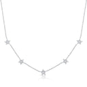 14K Diamond Star Station Necklace - Nolita
