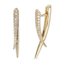 14K Diamond Thorn Earrings - Nolita