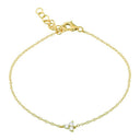 14K Diamond Trio Bracelet - Nolita