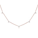 14K Diamond Trio Station Necklace - Nolita