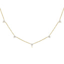 14K Diamond Trio Station Necklace - Nolita