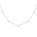 14K Diamond Trio Station Necklace - Nolita