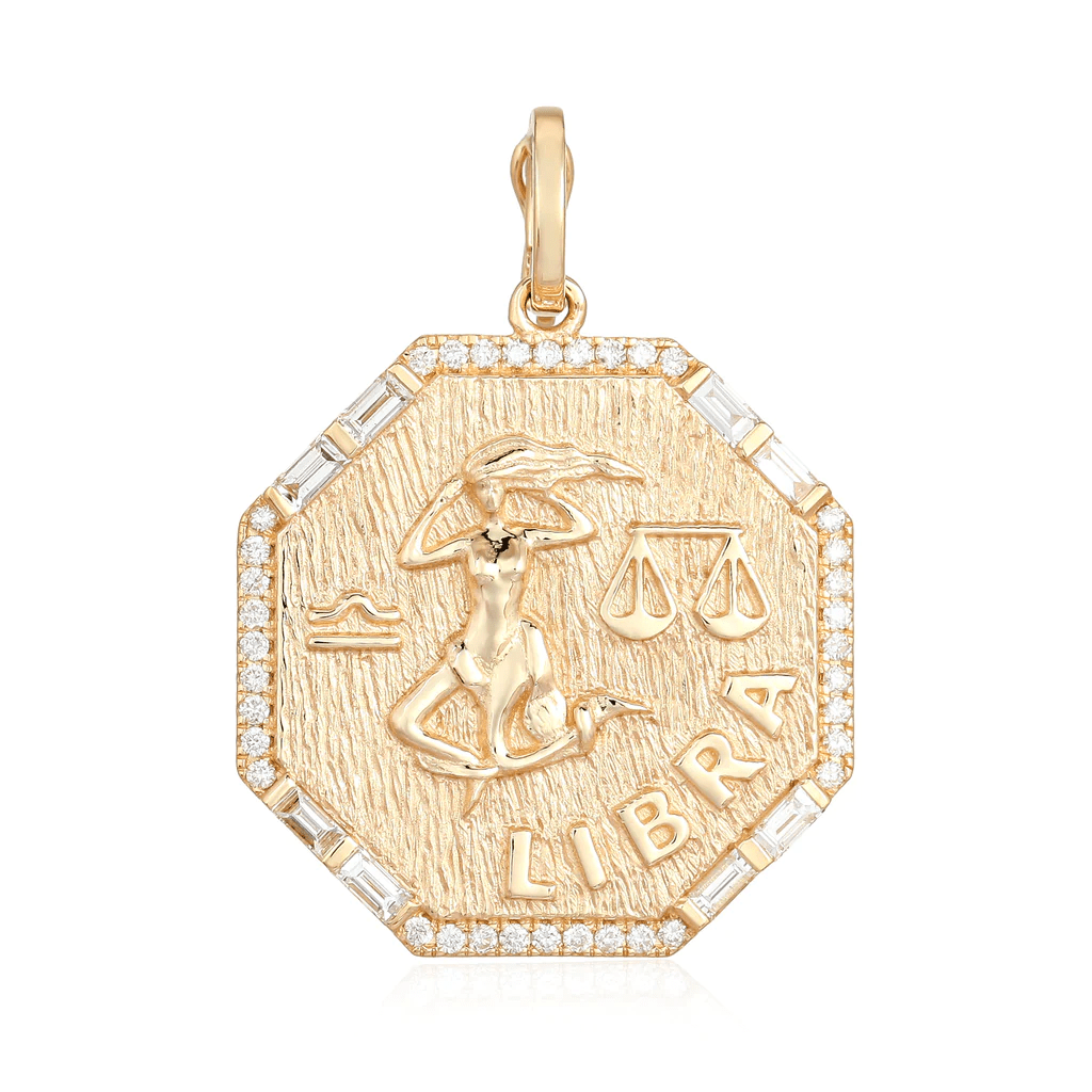 14K Diamond Zodiac Charm - Nolita