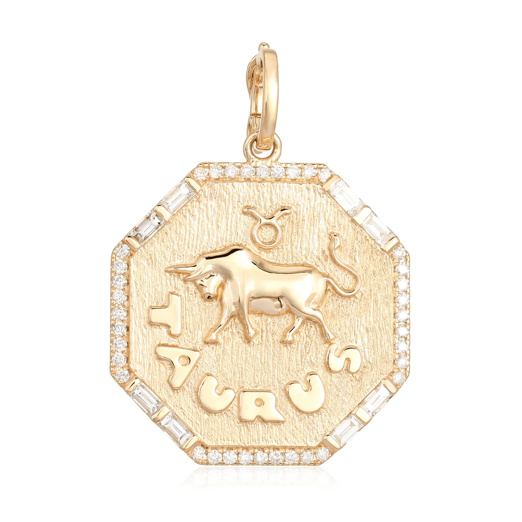 14K Diamond Zodiac Charm - Nolita