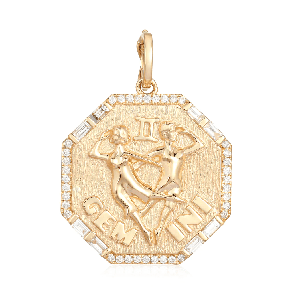 14K Diamond Zodiac Charm - Nolita