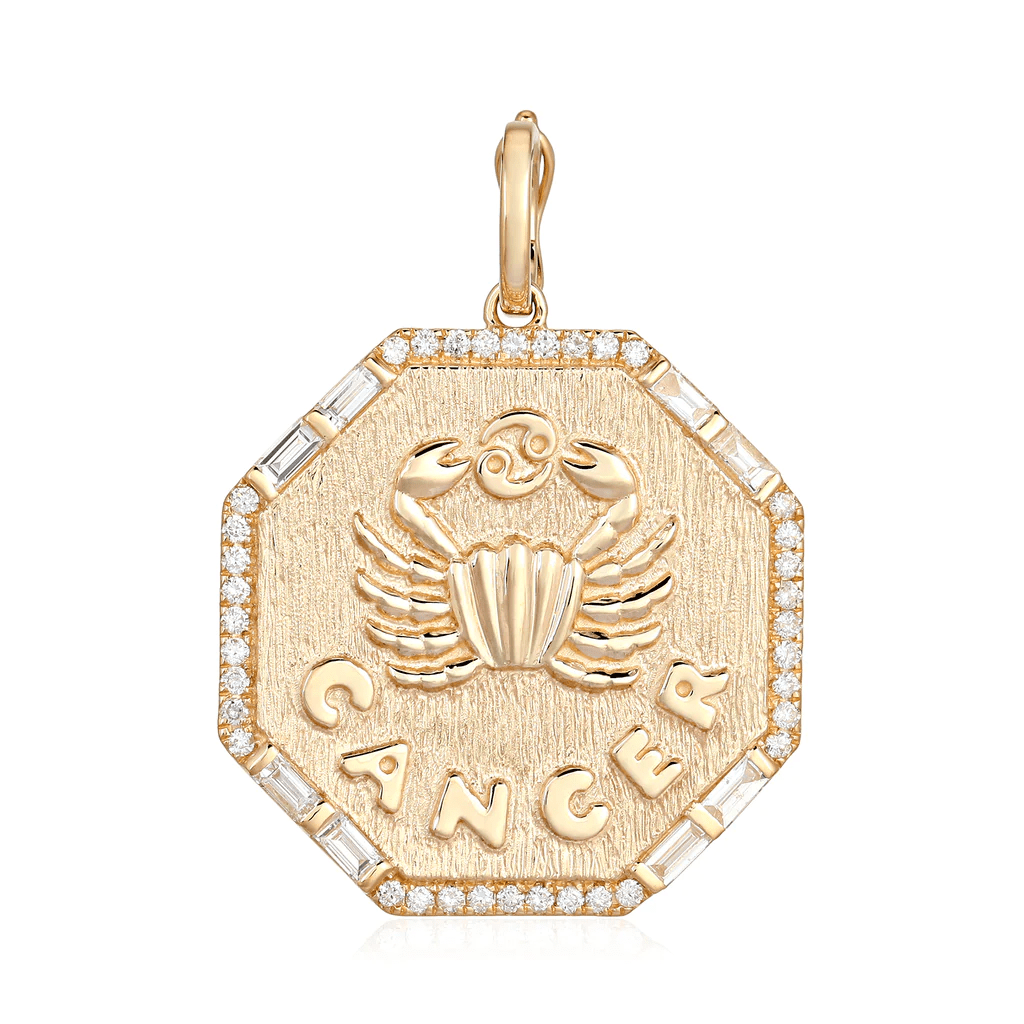 14K Diamond Zodiac Charm - Nolita