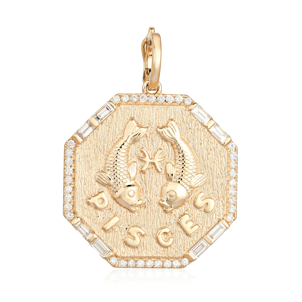 14K Diamond Zodiac Charm - Nolita