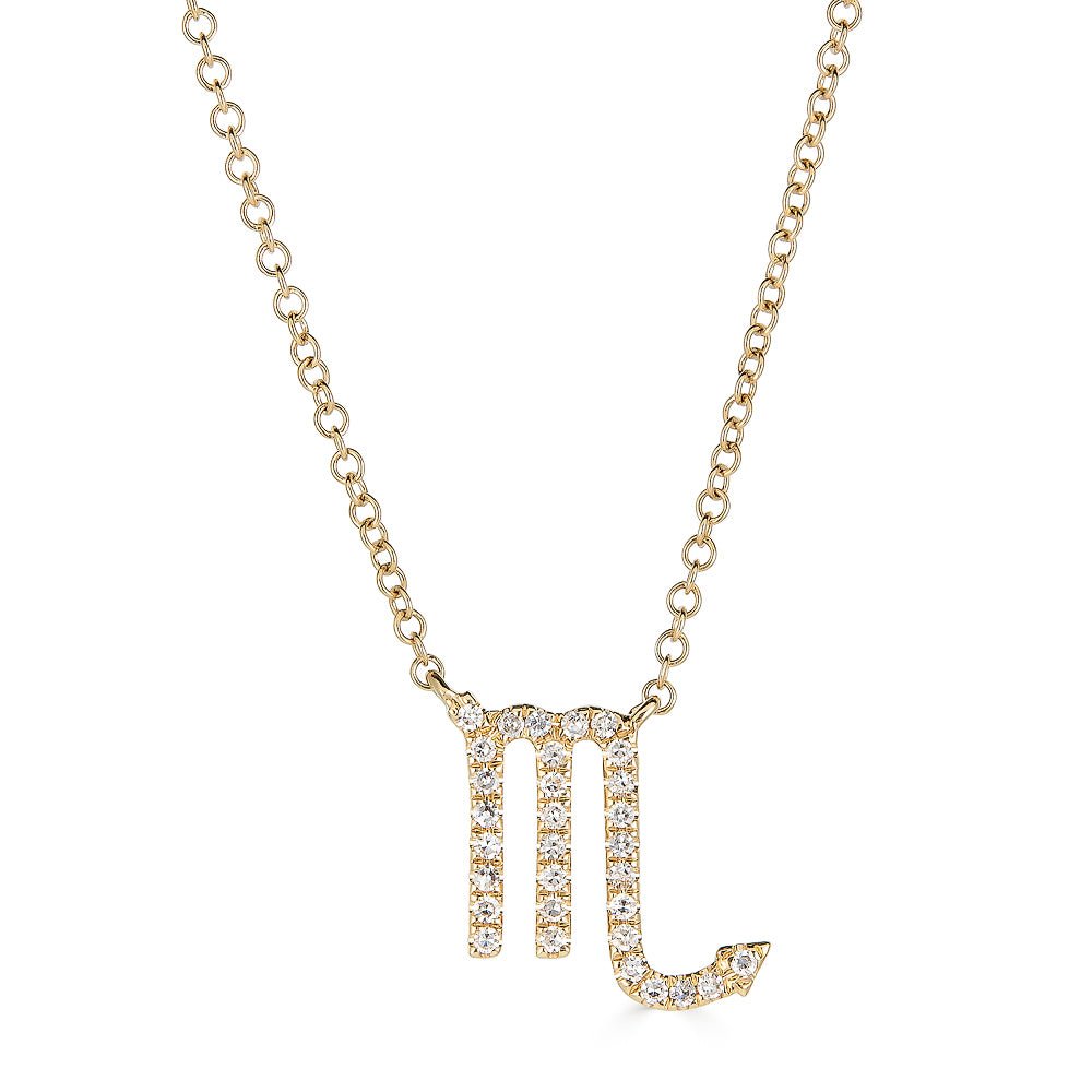 14K Diamond Zodiac Necklace - Nolita