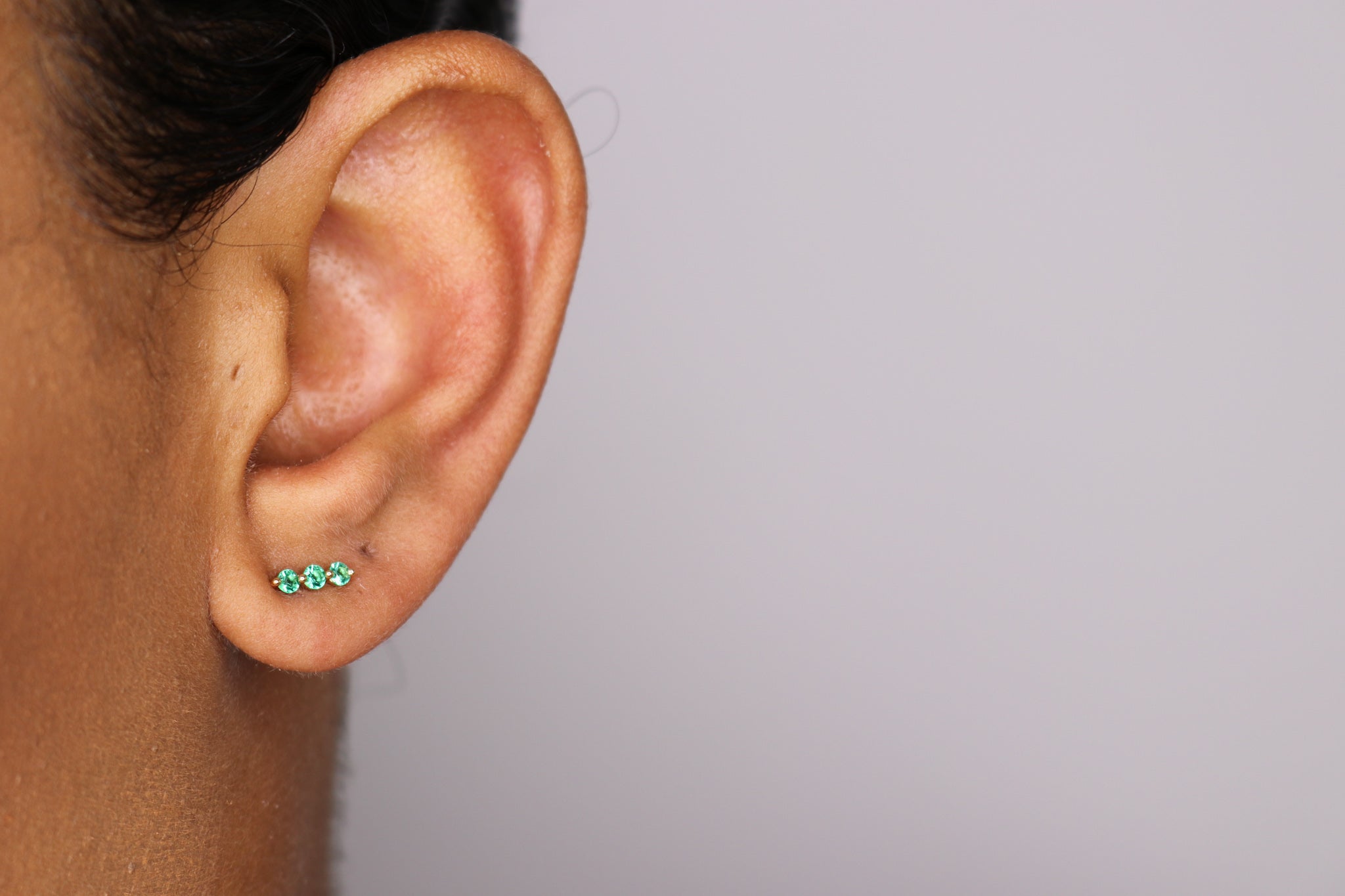 14K Emerald Bubble Stud Earrings - Nolita