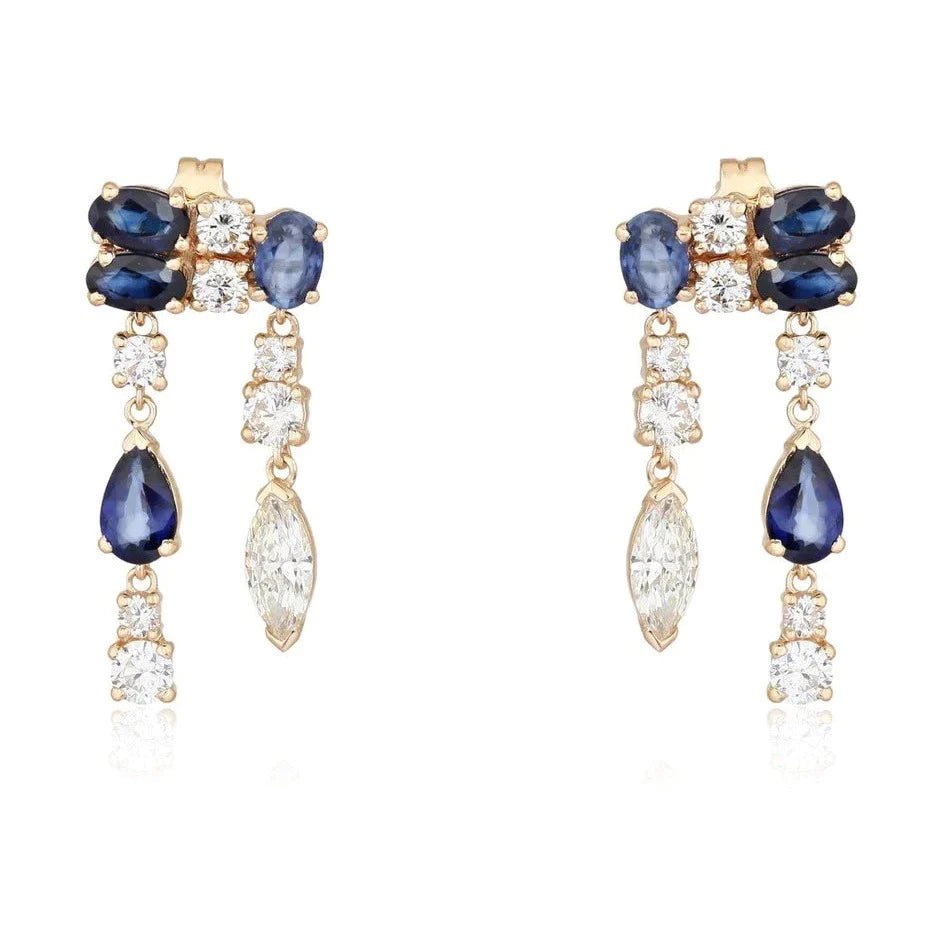 14K Emerald Drop Earrings - Nolita
