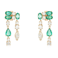 14K Emerald Drop Earrings - Nolita