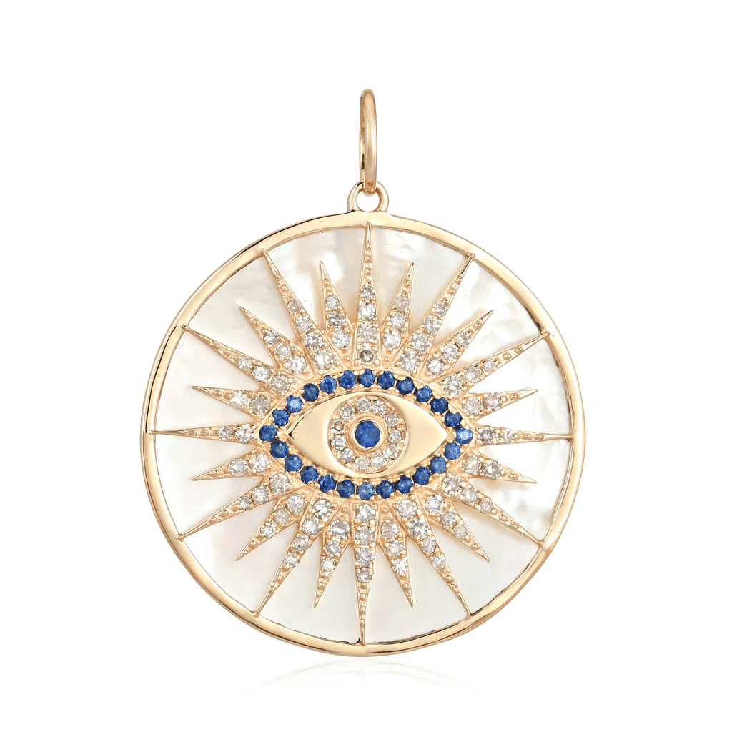 14K Evil Eye Mother of Pearl Charm - Nolita