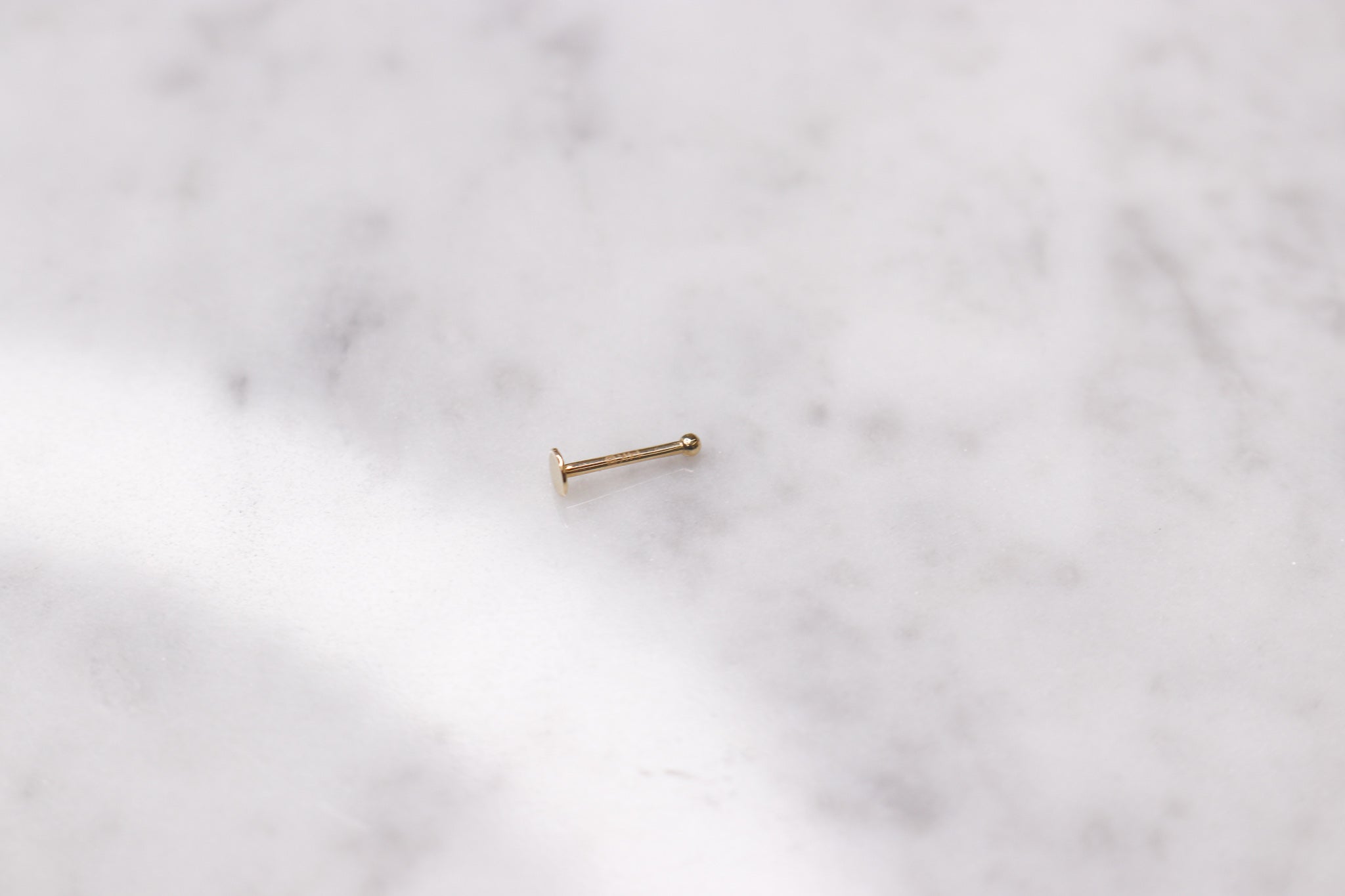 14K Flat Ball Nose Stud - Nolita