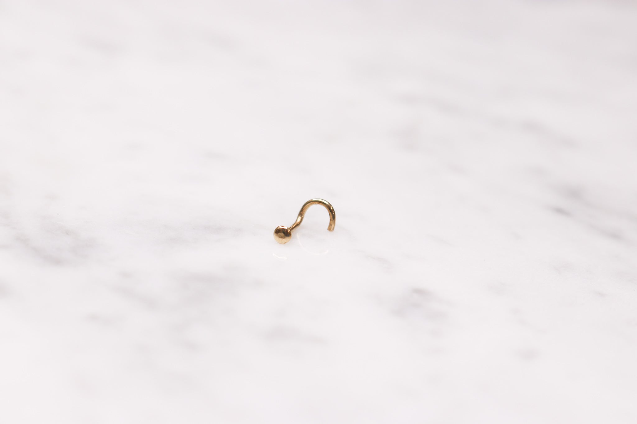 14K Flat Ball Nose Stud - Nolita