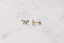 14K Gold Bow Stud Earrings - Nolita
