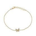 14K Gold Diamond Butterfly Bracelet - Nolita