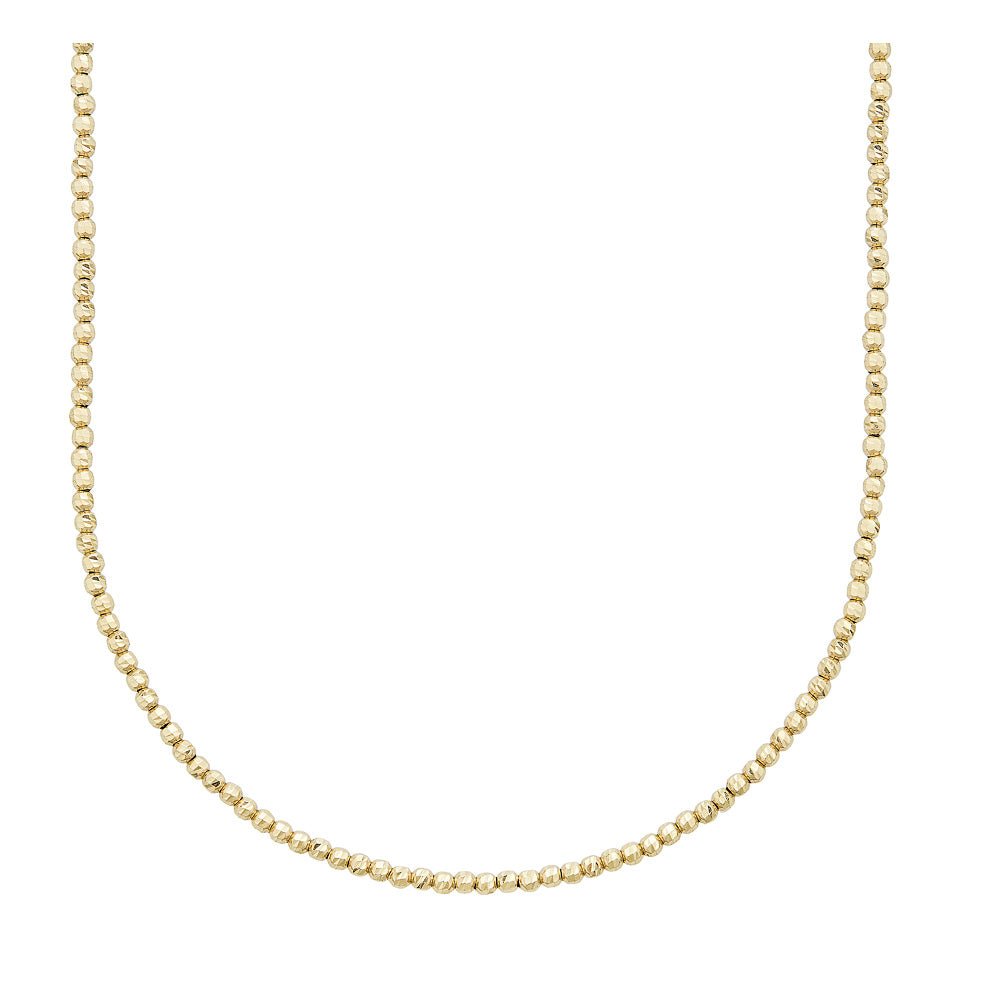 14K Gold Diamond Cut Ball Chain - Nolita