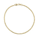 14K Gold Diamond Cut Ball Chain Bracelet - Nolita