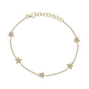 14K Gold Diamond Star Bracelet - Nolita