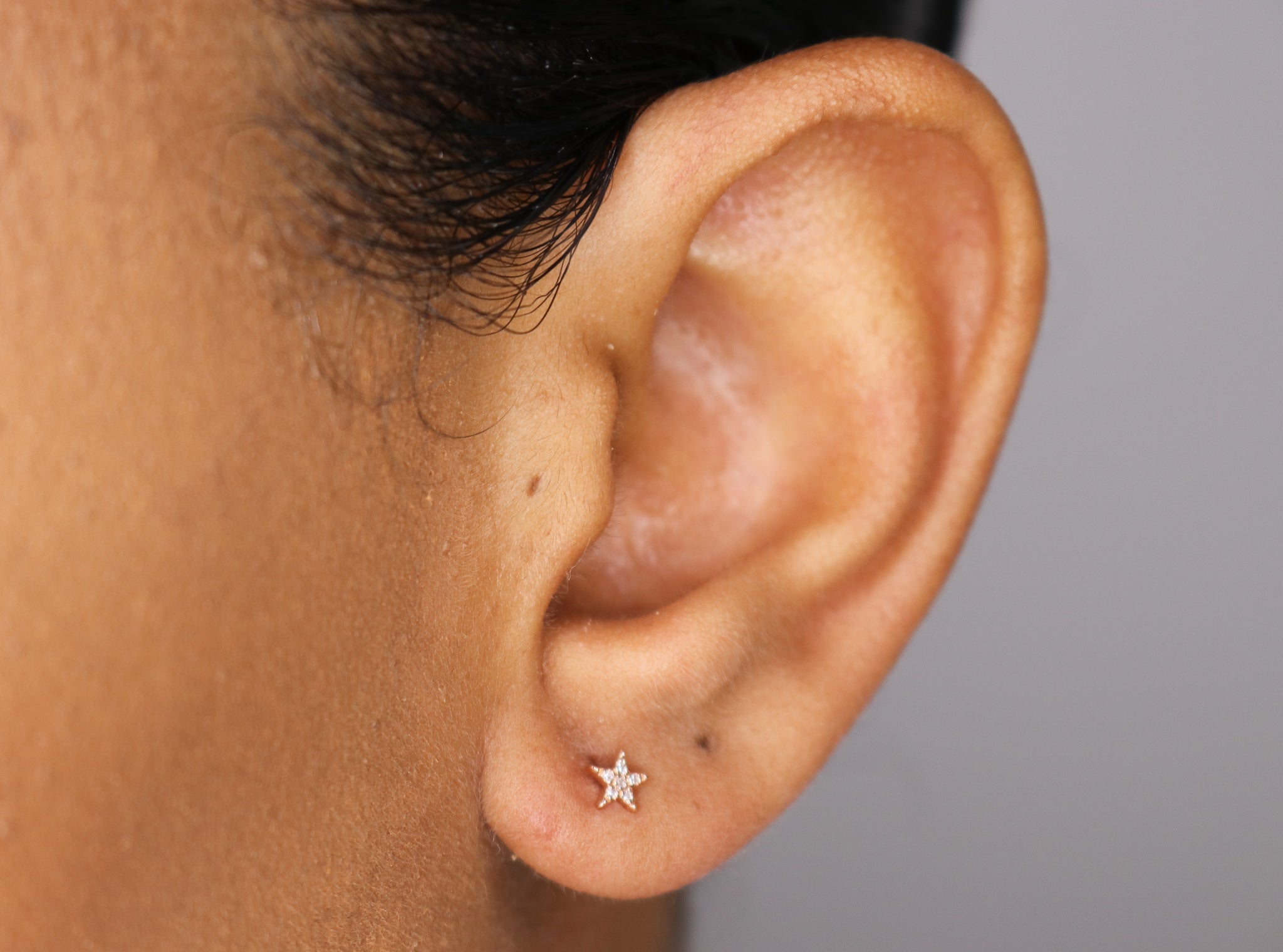 14K Gold Diamond Star Studs - Nolita