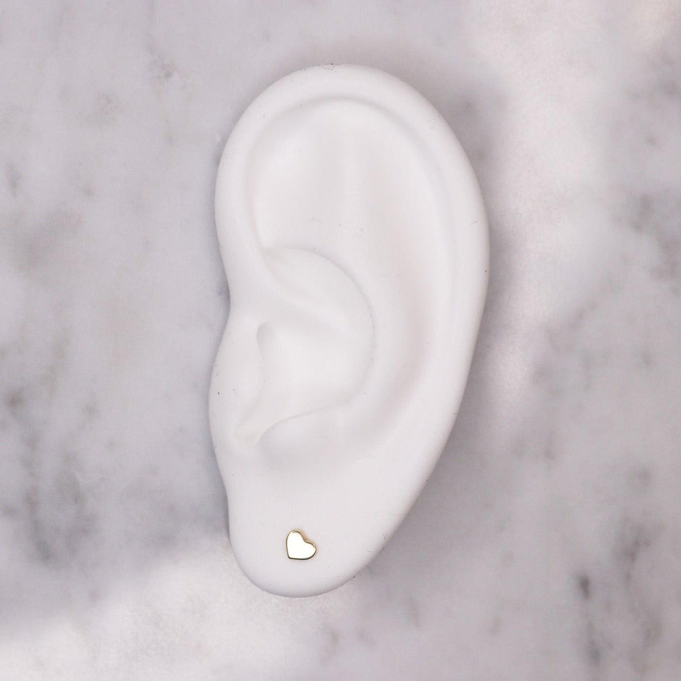 14K Gold Heart Studs - Nolita