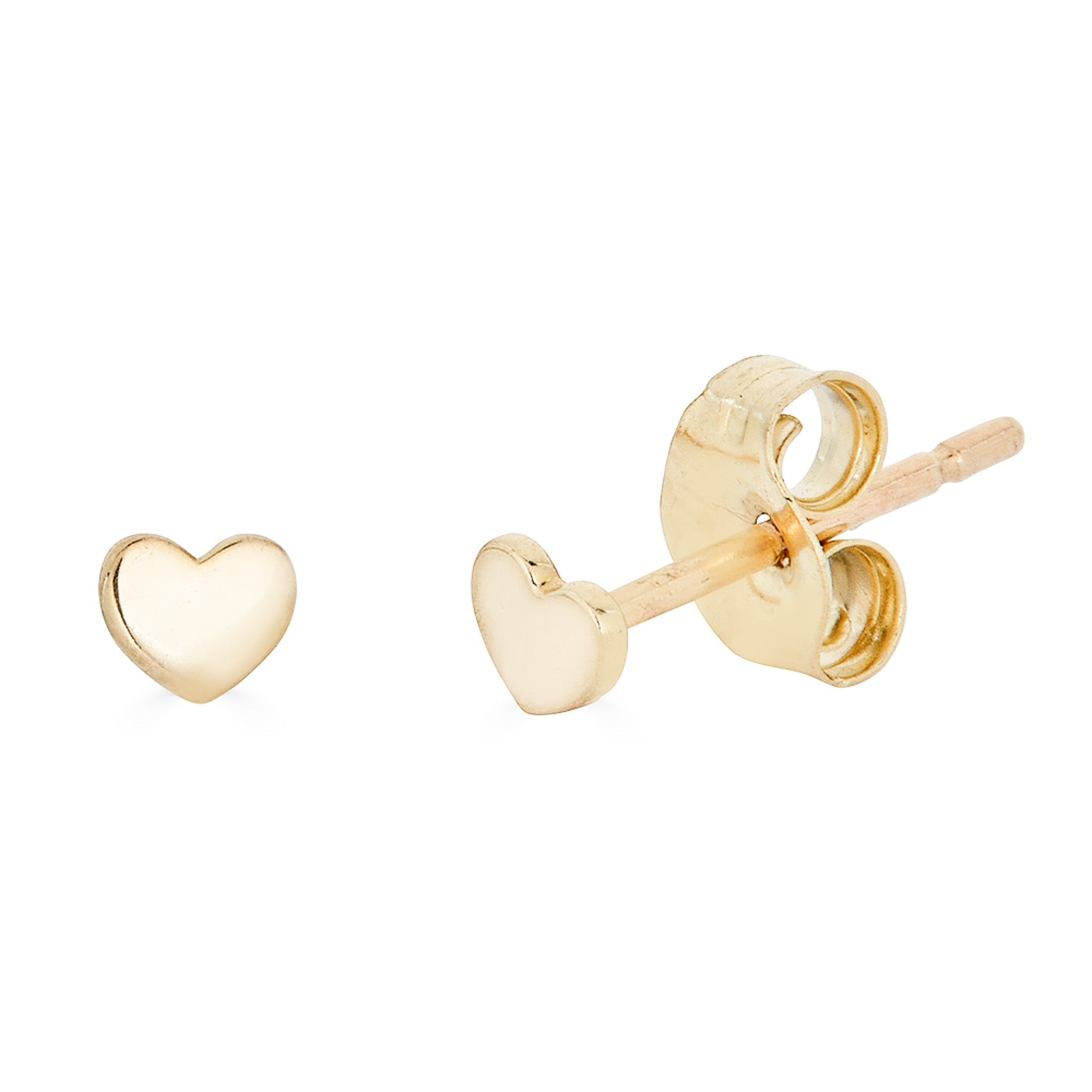 14K Gold Heart Studs - Nolita