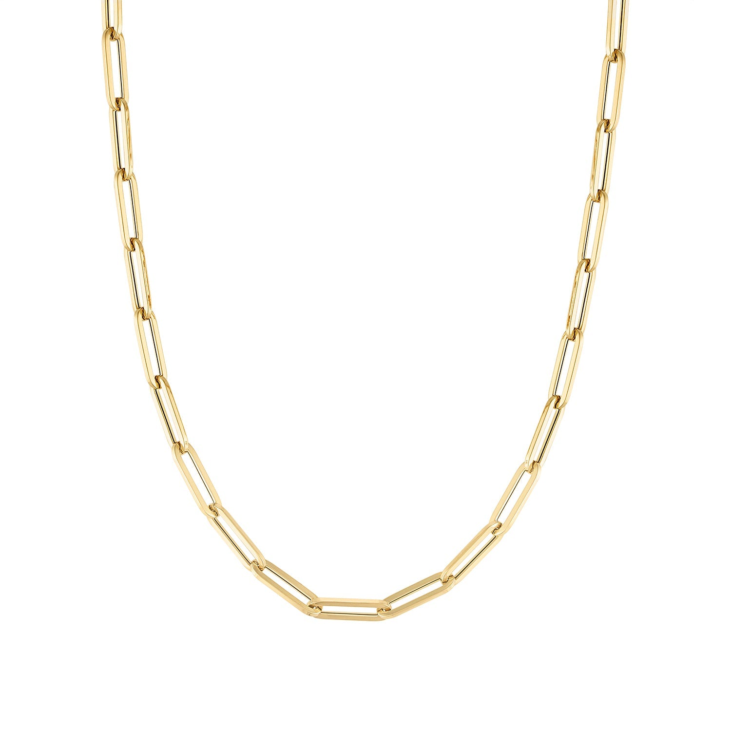 14K Gold Medium Paperclip Necklace - Nolita