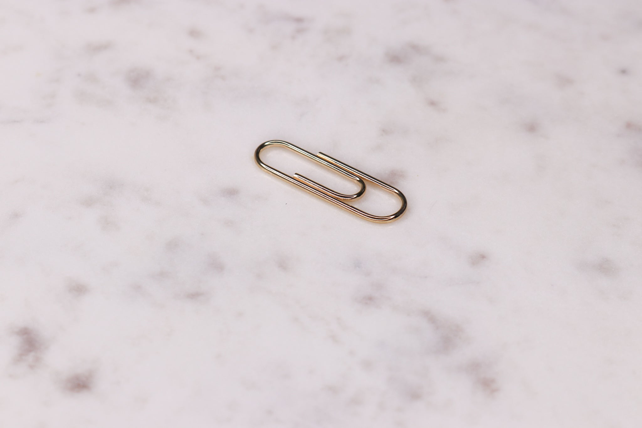 14K Gold Paperclip Charm - Nolita