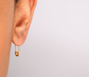 14K Gold Safety Pin Earring 3/4''Inch - Nolita