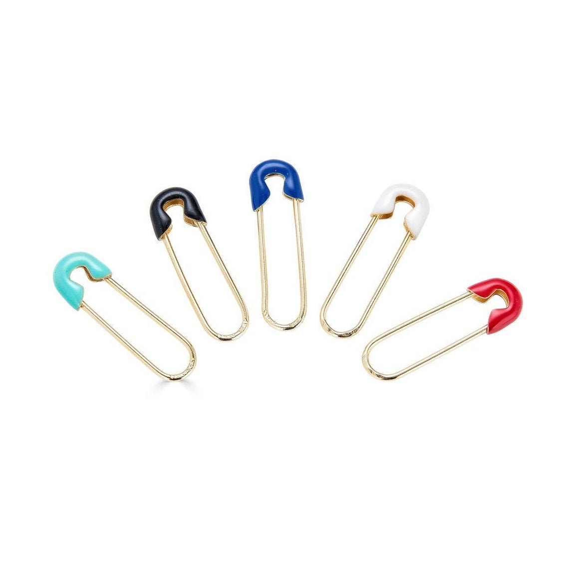 14K Gold Safety Pin Earring 3/4''Inch - Nolita