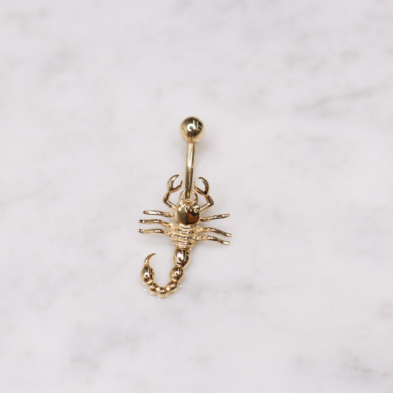 14K Gold Scorpion Belly Ring - Nolita