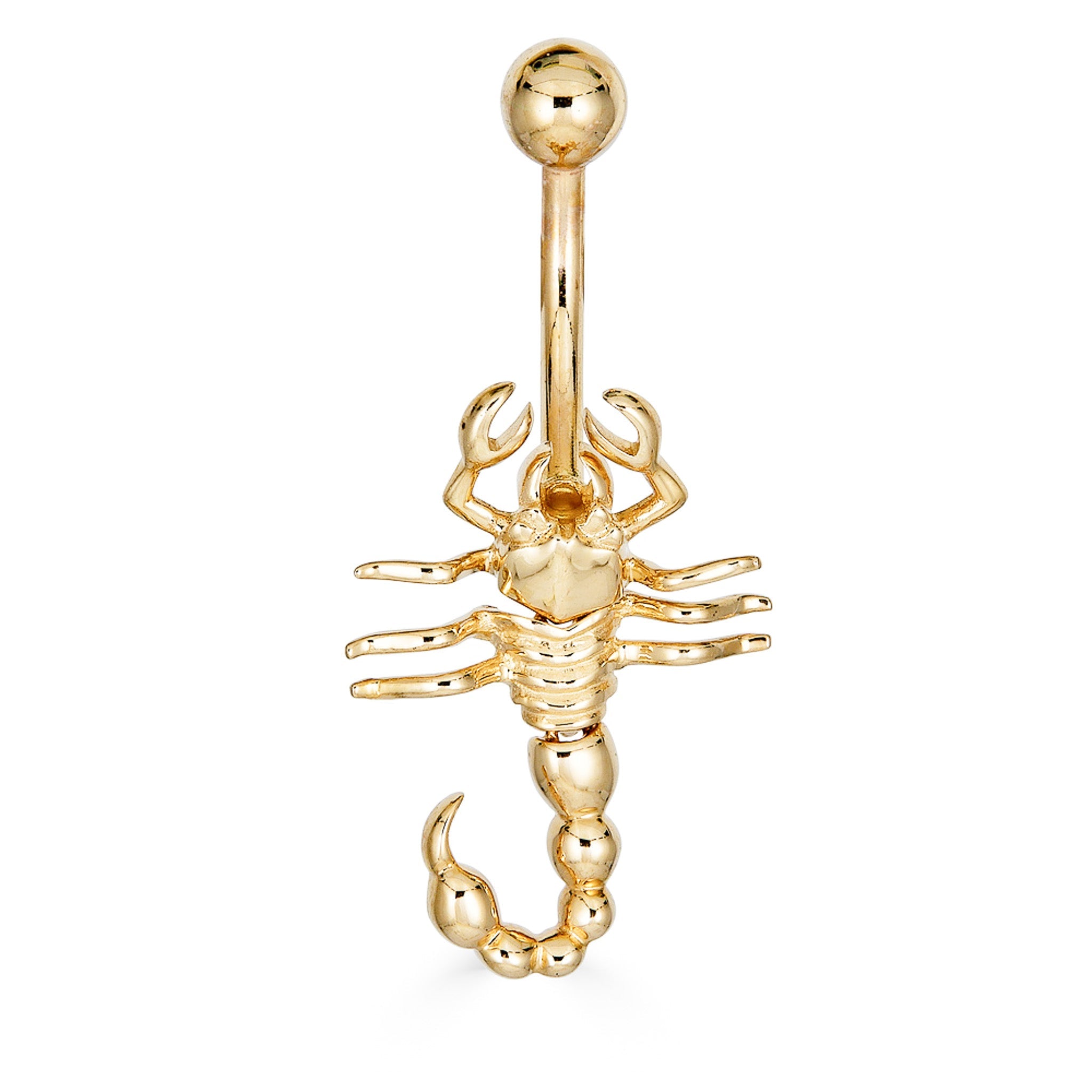 14K Gold Scorpion Belly Ring - Nolita