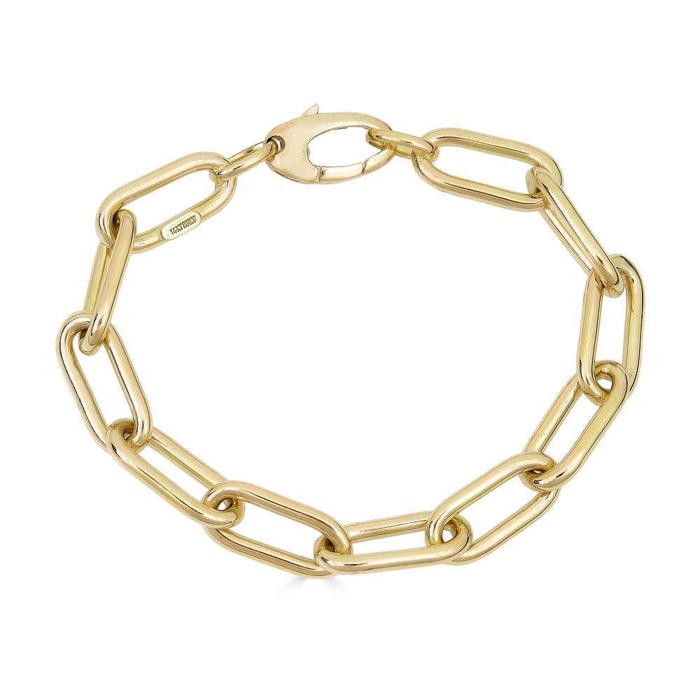 14K Gold Thick Oval Link Bracelet - Nolita