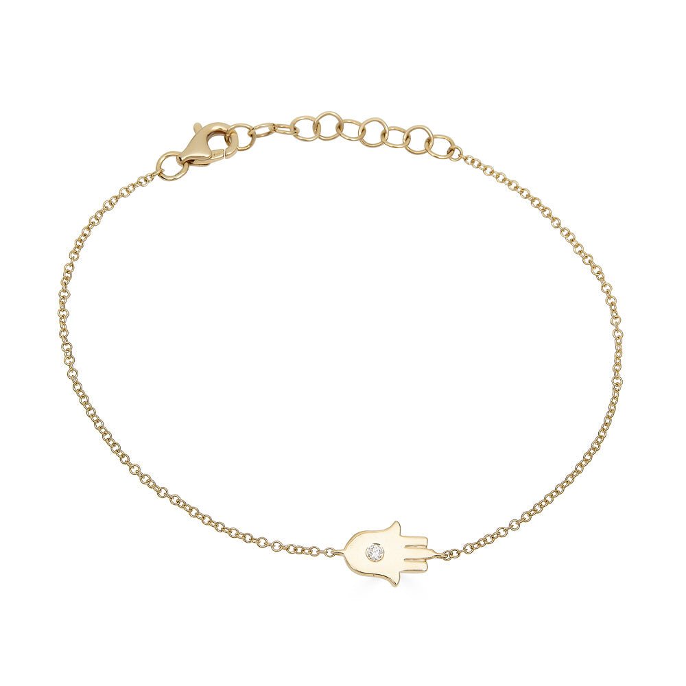 14K Hamsa Hand Bracelet - Nolita