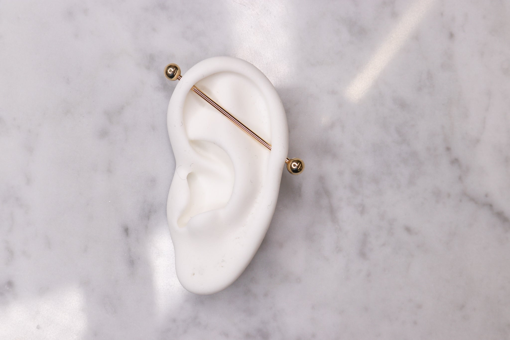 14K Industrial Barbell Earring - Nolita