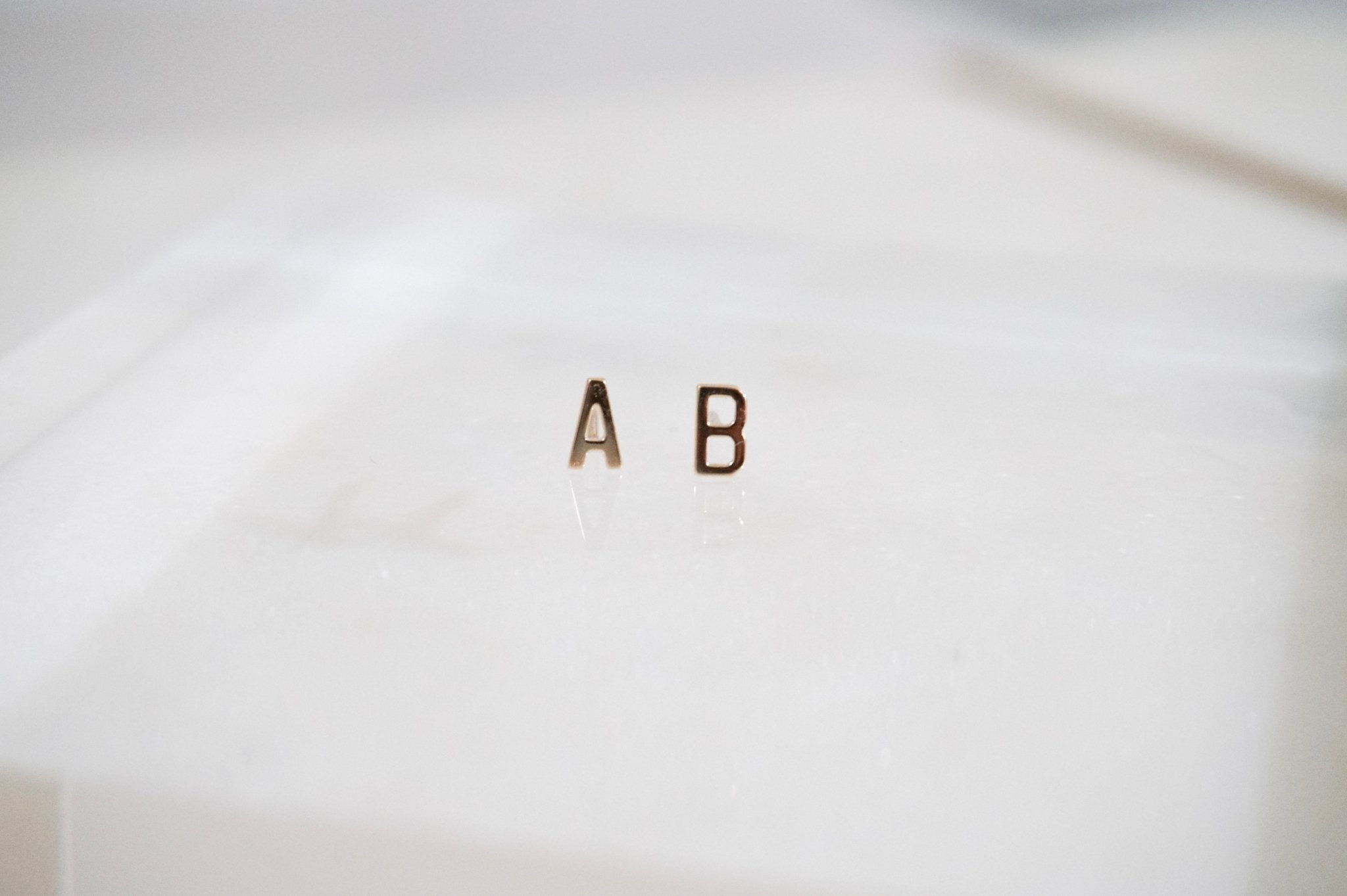 14K Initial Studs - Nolita